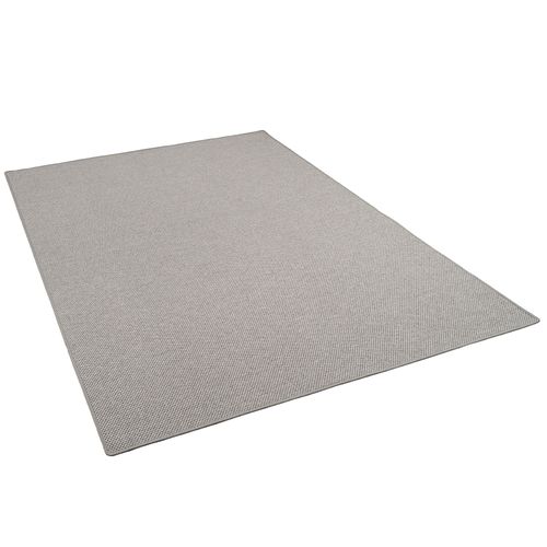 Snapstyle Bentzon - Tapis De Couloir Naturel Laine Tissé À Plat Argent 100x100 Cm