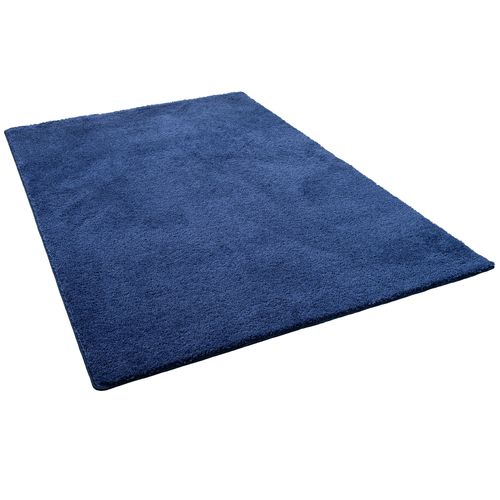 Snapstyle Palace - Tapis Shaggy À Poils Longs Bleu Foncé 100x100 Cm