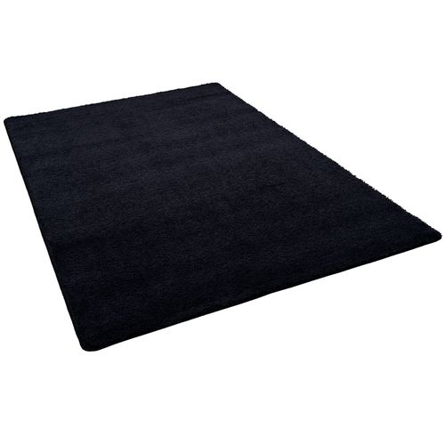 Snapstyle Palace - Tapis Shaggy À Poils Longs Noir 200x200 Cm