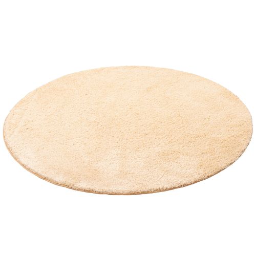 Snapstyle Palace - Tapis Shaggy À Poils Longs Rond Nature 160x160 Cm