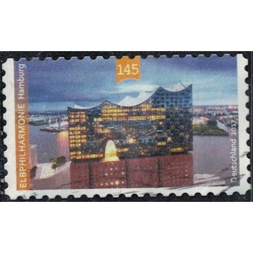 Allemagne 2017 Oblitéré Used Philharmonie De L'elbe À La Lumière Du Soir Y&t De 3073 Su