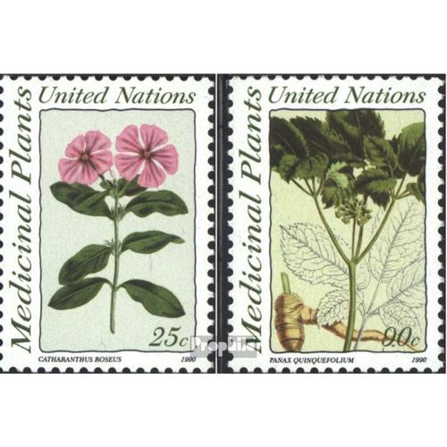 Nations Unies - Nouveau York 600-601 (Complète Edition) Oblitéré 1990 Plantes Médicinales