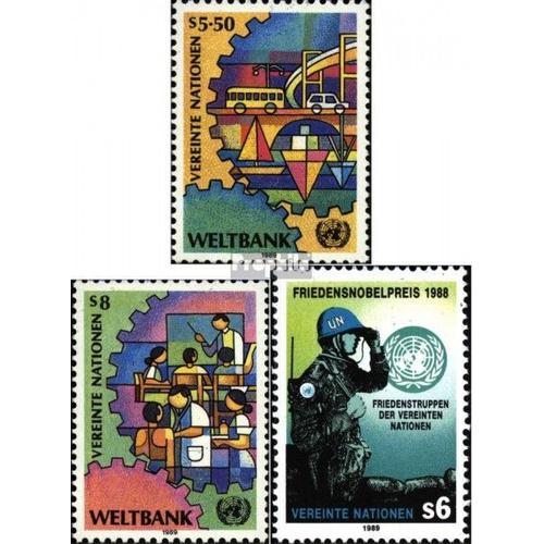 Nations Unies - Vienne 89-90,91 (Complète Edition) Oblitéré 1989 Banque Mondiale, Prix Nobel