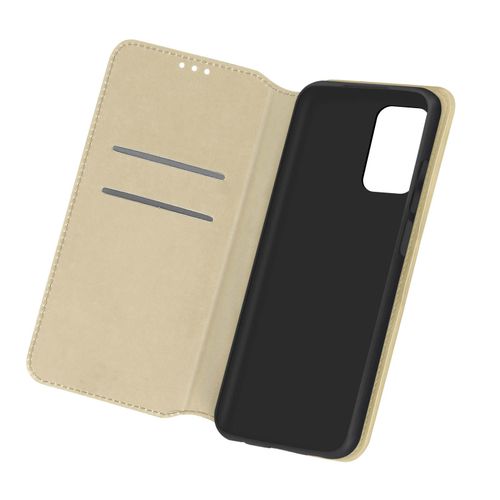 Housse Samsung Galaxy A72 Éortefeuille Fonction Support Or