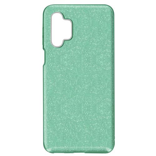 Coque Samsung Galaxy A32 Paillette Amovible Silicone Semi-Rigide Vert