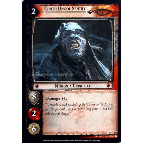 Carte Le Seigneur Des Anneaux : Black Rider - Cirith Ungol Sentry 10 C 84