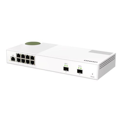 QNAP QSW-M2108-2S - Commutateur - Géré - 2 x 10 Gigabit SFP+ + 8 x 2.5GBase-T - de bureau