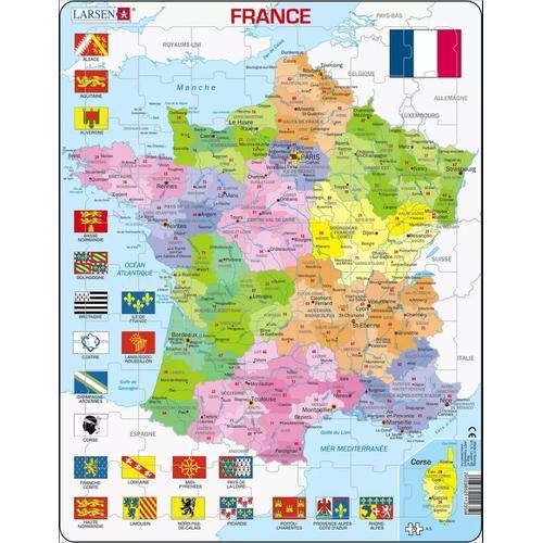 Puzzle 70 Pièces Puzzle Cadre - Carte De France
