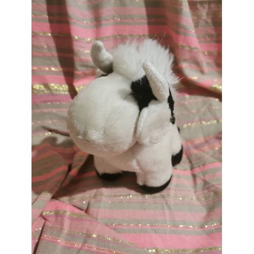 Doudou Peluche Vache Taureau Noir Blanc Mgm Supertoy