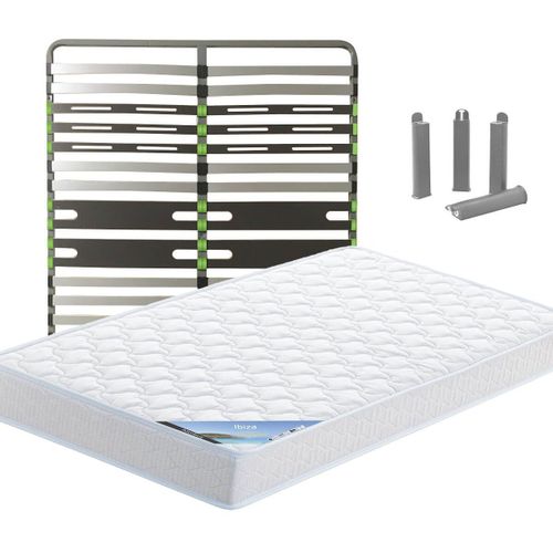 Ibiza - Pack Matelas + Altozone 120x190 + Pieds