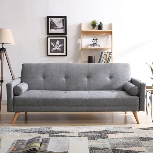 Wooden : Canapé Scandinave Convertible 3 Places Gris