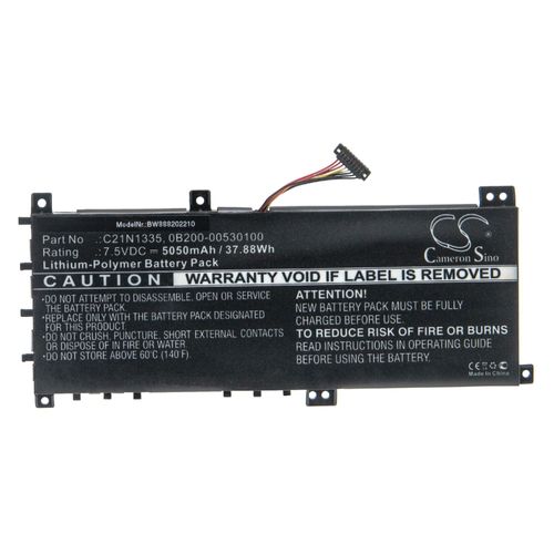 vhbw Batterie compatible avec Asus K451L, K451LN, K451LN-WX162H, S451LN ordinateur portable Notebook (5050mAh, 7,5V, Li-polymère)