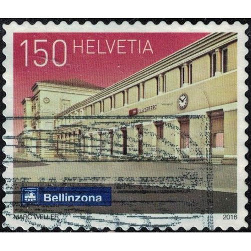 Suisse 2016 Oblitéré Used Railway Station Bellinzona Gare De Bellinzone Su