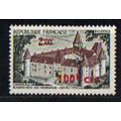Le Château De Bazoches De Morvant Surchargé C F A (La Réunion) Année 1973 N° 417 Yvert Et Tellier Luxe