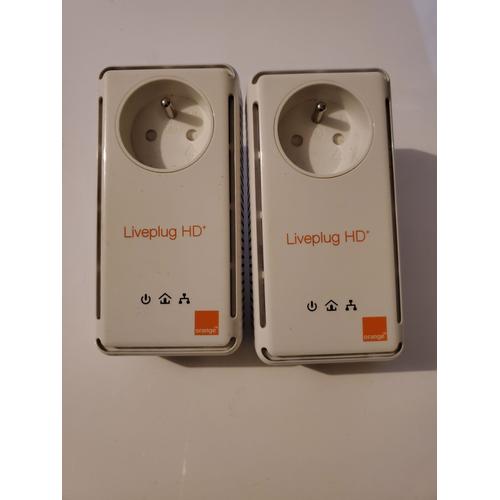 Orange LIVEPLUG - Pack de deux adaptateurs CPL 85 Mbits/s