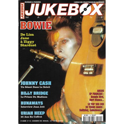 Jukebox Magazine  110  :  David Bowie  -  Johnny Cash - Billy Bridge - Runaways - Argus Vinyles