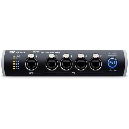 Presonus SW5E switch 5 ports AVB avec technologie PoE