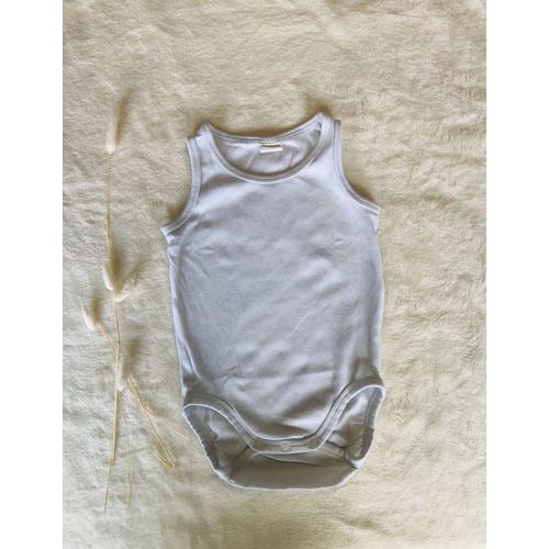 Robé Bébé Sans Manches Côtelé Blanc 6 Mois