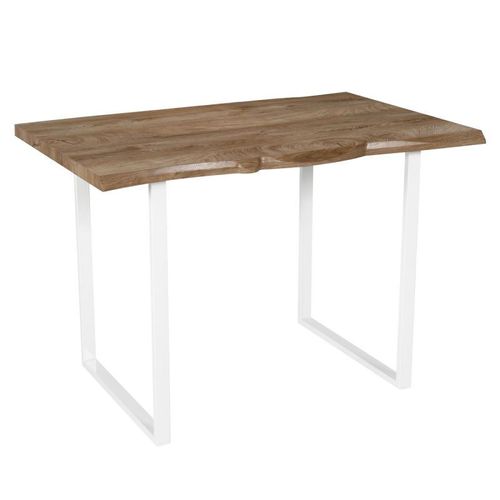 Paris Prix - Table De Repas "Forest" 110cm Naturel & Blanc