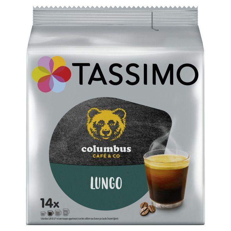 LOT DE 8 - TASSIMO Columbus lungo Café dosettes - paquet de 14 dosettes