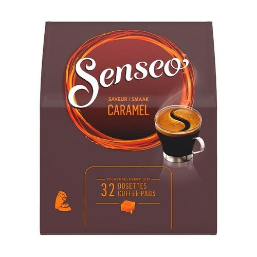 LOT DE 8 - SENSEO Caramel Café dosettes saveur caramel - Paquet de 32  dosettes