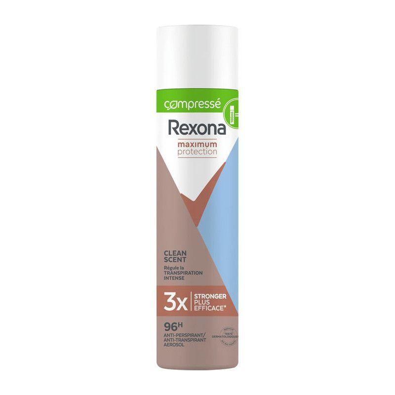 REXONA Déodorant spray compressé 96h clean scent anti-transpirant 100ml pas  cher 