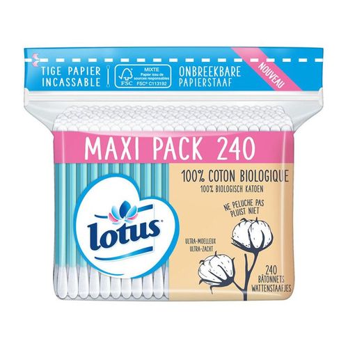 Lotus : Cotons-Tiges Bio En Sachet 240 Cotons-Tiges 