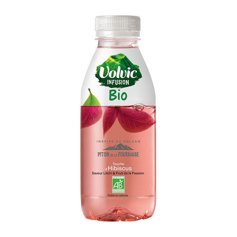 Volvic Hibiscus au goût de fruit de la passion et de litchi 6x75cl (450cl)  acheter à prix réduit