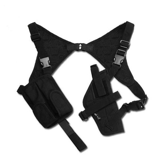 Holster D Epaule Ambidextre Noir Avec Porte Chargeur Double Miltec - 16131002
