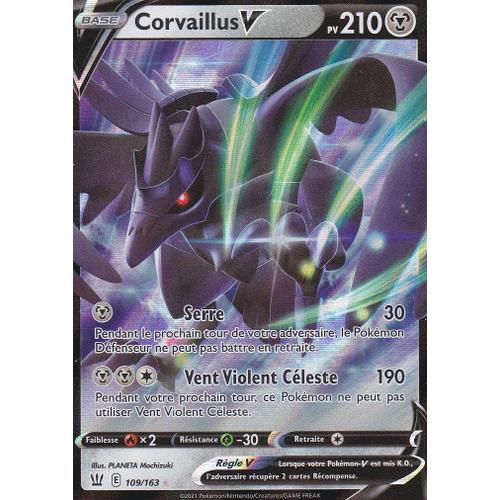 Carte Pokemon - Corvaillus V - 109/163 - Ultra-Rare - Épée Et Bouclier 5 - Styles De Combat - Eb5 - Vf