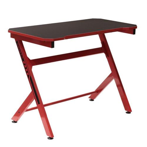 Paris Prix - Bureau Design "Gamer Unit" 100cm Noir & Rouge