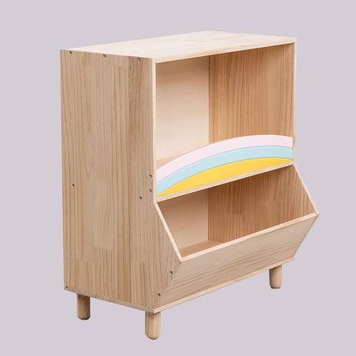 Armoire De Rangement En Bois Rainbow Kids Bois Naturel