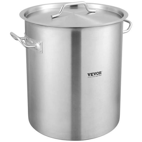 Marmite Traiteur - Vevor - Casserole De 39,7 L Avec Couvercle, Diamètre 35 Cm, Hauteur 41 Cm,Inoxydable,Avec Poignée Et Filtre