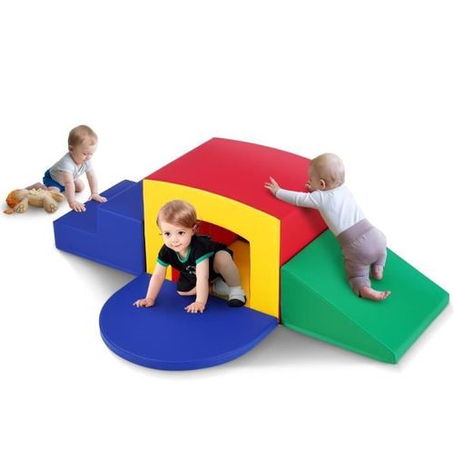Tunnel D'escalade - Vevor - Blocs D'escalade En Mousse Pour Tout-Petits, Tunnel Escaliers Rampe 5pcs 455x460x255mm