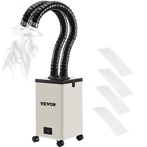 Absorbeur de fumée - VEVOR - Absorbeur de Fumée Extracteur de Fumée pour Soudure 150 W 28 x 28 x 43 cm Débit 280,34 m³-h