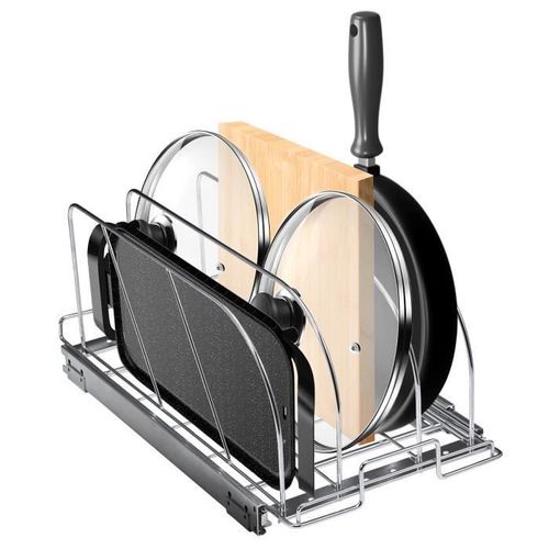 Organiseur De Poêle - Vevor - 31,8 X 53,3 X 22,4 Cm,3,05 Kg,Avec Séparateurs Réglables Range Casserole Ustensiles De Cuisine