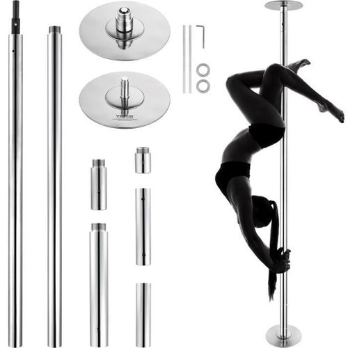 Pôle De Danse -Vevor- Barre De Pole Dance Barre De Danse Professionnelle Rotative Pour Bar Club 2824 X 230 X 230 Mm Hauteur Réglable