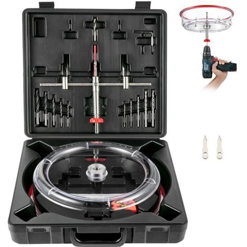 Scie cloche réglable - VEVOR - Kit de Scie Cloche 40 mm-300 mm avec Capot Anti-poussière Sécurisé Propre