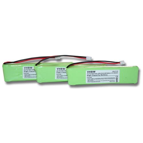 Set De 3 Batteries 500mah Compatible Avec Grundig Frame A, Grundig Frame Fr, Aeg F20, Idect X3 Téléphone Fixe Remplace 2sn-3/5f60h-H-Jz1