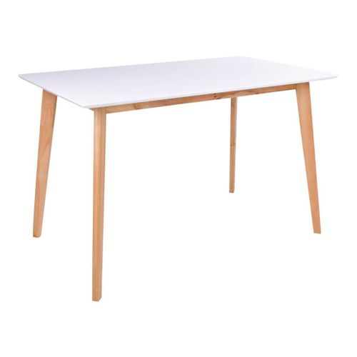 Gram - Table Repas 120x70cm Naturelle Et Blanche