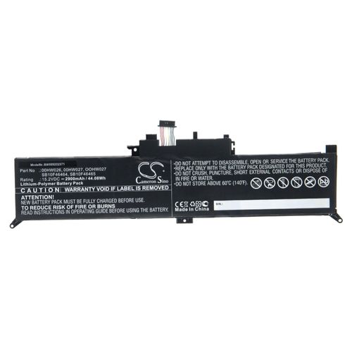 vhbw Batterie remplacement pour Lenovo 00HW026, 00HW027, OOHW027, SB10F46464, SB10F46465 pour ordinateur portable Notebook (2900mAh, 15,2V, Li-ion)