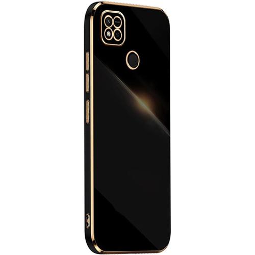 Coque Pour Xiaomi Redmi 9c/9c Nfc/Redmi 9 Étui, Coque De Téléphone Portable Femme Plaqué Protection Antichoc Étui Housse, Motif Léopard Mignon Étui En Silicone Case Noir