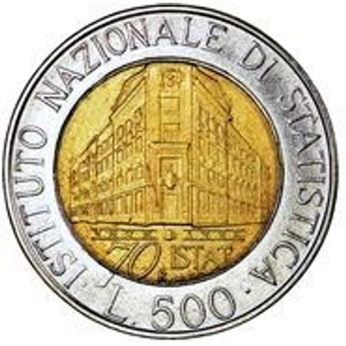Pièce 500 Lires Italie Institut National De La Statistique - 1996
