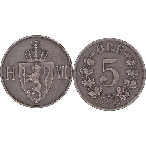 Norvège - 1907 - 5 Ore - Haakon Vii - A048