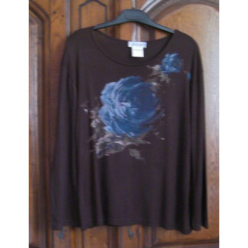 Top Marron/Bleu Antonnelle - Taille 40/42