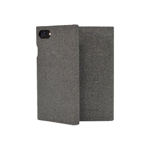 So Seven Premium Gentleman - Étui À Rabat Pour Téléphone Portable - Tissu - Gris - Pour Apple Iphone 6, 6s, 7, 8, Se (2e Génération)