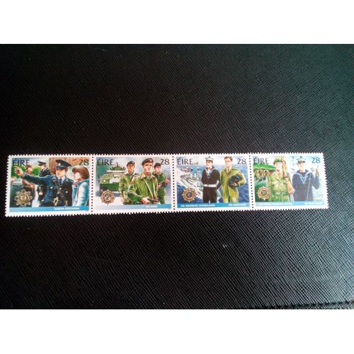 Timbre Irlande Yt 661 A 664 Séries: Forces De Sécurité Irlandaises 1988 ( 0010505 )