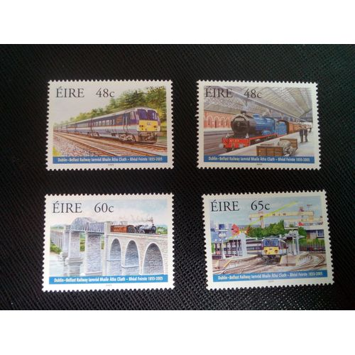 Timbre Irlande Mi 1639 A 1642 Séries: 150e Anniversaire. Du Chemin De Fer Dublin-Belfast 2005 ( 0010505 )