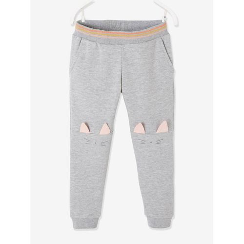 Pantalon De Sport Fille Genoux Fantaisie Tête De Chat (Vertbaudet)