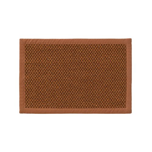 Paillasson Greta Marron Clair 60x90 Cm - Tapis Poil Court Design Moderne Pour Salon